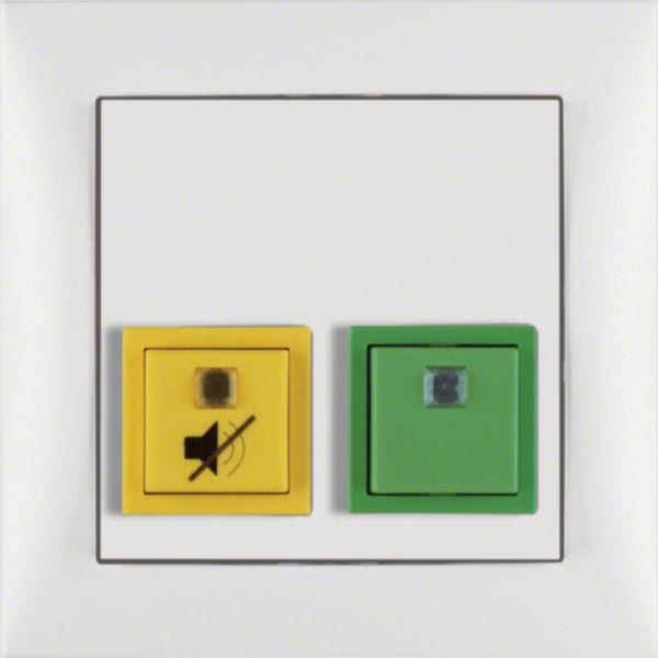 HAGER BOCCHIOTTI - Pulsante di arresto/presenza con cornice Berker S.1 bianco polare opaco 52059909