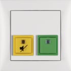 HAGER BOCCHIOTTI - Pulsante di arresto/presenza con cornice Berker S.1 bianco polare opaco 52059909