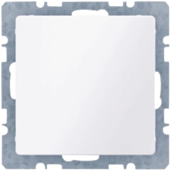 HAGER BOCCHIOTTI - Inserto cieco + pezzo c.le, attacco e graffe Serie Q.1/Q.3 bianco polare vellut 6710096089