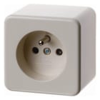 HAGER BOCCHIOTTI - Presa con spinotto di messa a terra a parete bianco lucido 67600640