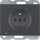HAGER BOCCHIOTTI - Presa con spinotto x terra + LED orientamento Serie K.1 antrac.opaco