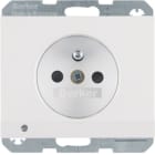 HAGER BOCCHIOTTI - Presa con spinotto x terra + LED orientamento Serie K.1 bianco pol. luc.