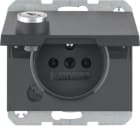 HAGER BOCCHIOTTI - Presa con spinotto terra e coperchio con chiave K.1 antrac.opac