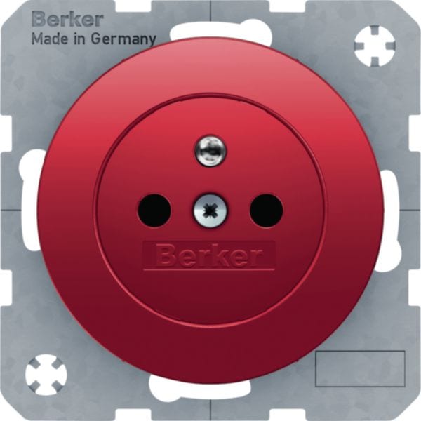 HAGER BOCCHIOTTI - Presa con spinotto di messa a terra e alta prot. da contatti Serie R.1 rosso