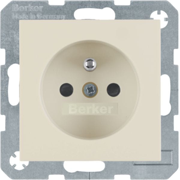 HAGER BOCCHIOTTI - Presa con spinotto di messa a terra Berker S.1 bianco lucido