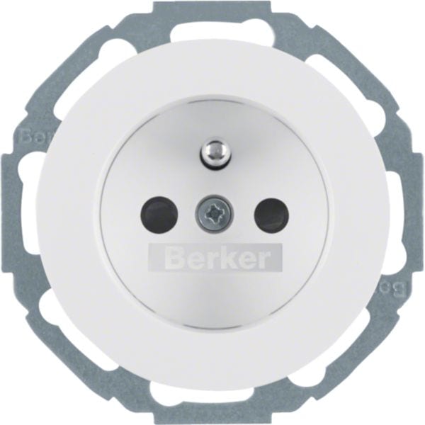 HAGER BOCCHIOTTI - Presa con spinotto di messa a terra Serie R.classic bianco polare lucido 6765792089