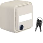 HAGER BOCCHIOTTI - Presa SCHUKO coperchio + serrat. chiavi uguali + portaetichetta W.1 bianco pol. 7341893502