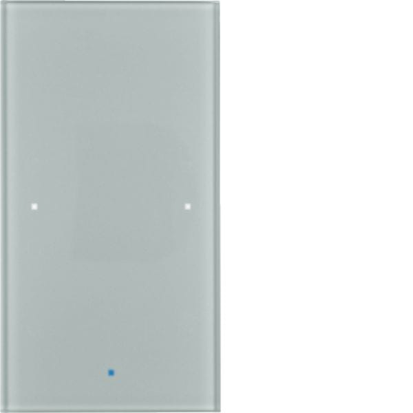 HAGER BOCCHIOTTI - Sensore touch singolo comfort?con accoppiator bus KNX?Berker TS Sensor vetro alu 75141034