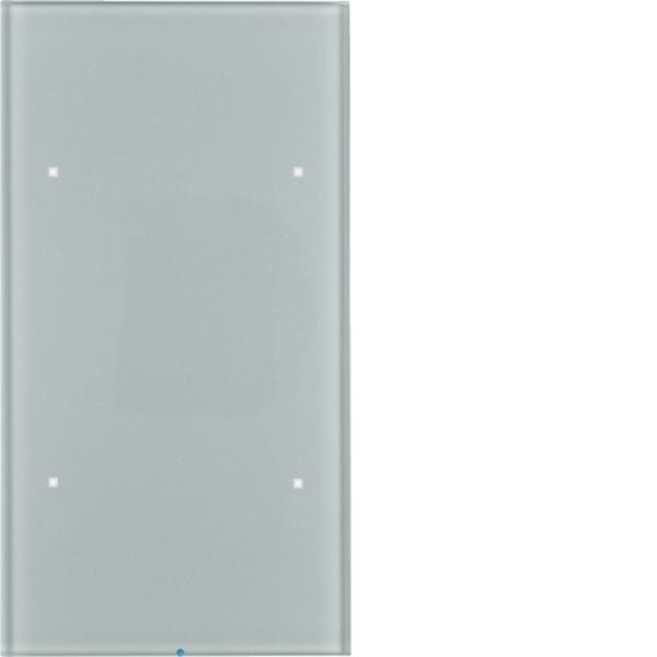 HAGER BOCCHIOTTI - Sensore touch doppio comfort?con accoppiatore bus KNX?Berker TS Sensor vetro alu 75142034