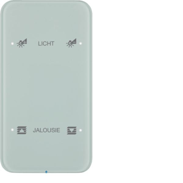 HAGER BOCCHIOTTI - Sensore touch doppio comfort KNX - Serie R.1 vetro bianco polare