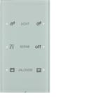 HAGER BOCCHIOTTI - Sensore touch triplo comfort KNX - Serie R.3 vetro bianco polare