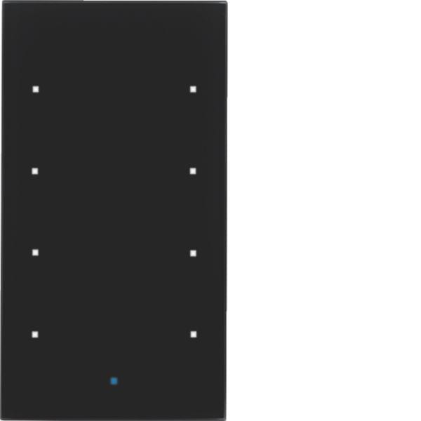 HAGER BOCCHIOTTI - Sensore touch quadruplo comfort?con accopp. bus KNX?Berker TS Sensor vetro nero