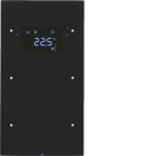 HAGER BOCCHIOTTI - Sensore touch doppio con Termostato KNX - Serie R.3 vetro nero 75642055
