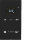 HAGER BOCCHIOTTI - Sensore touch doppio con Termostato KNX - Serie R.3 vetro nero