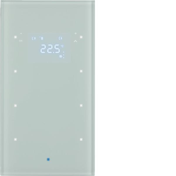 HAGER BOCCHIOTTI - Sensore vetro KNX triplo con Termostato KNX - Serie TS Sensor vetro bianco pol.