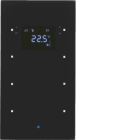HAGER BOCCHIOTTI - Sensore vetro KNX triplo con Termostato KNX - Serie TS Sensor vetro nero 75643035