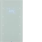 HAGER BOCCHIOTTI - Sensore touch triplo con Termostato KNX - Serie R.3 vetro Bianco pol.