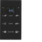 HAGER BOCCHIOTTI - Sensore touch triplo con Termostato KNX - Serie R.3 vetro nero 75643155