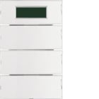 HAGER BOCCHIOTTI - Sensore a tasti triplo con regolat. di temperatura KNX - Serie K.1 Bianco pol.