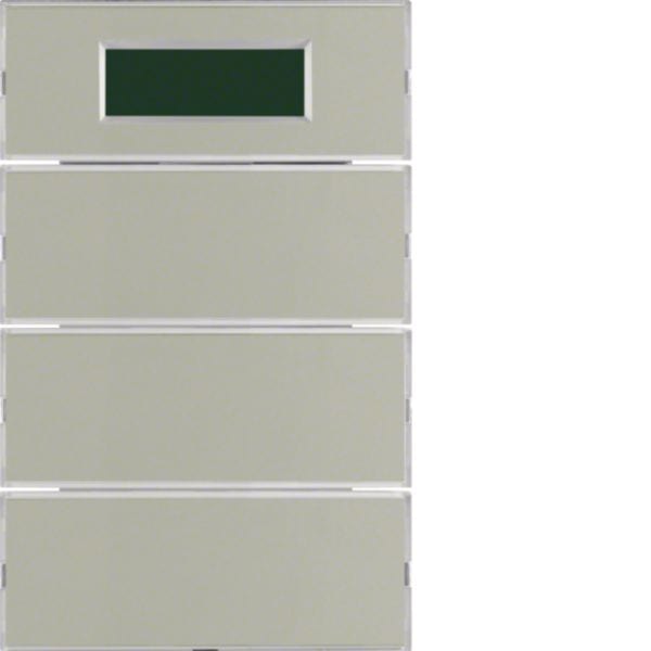 HAGER BOCCHIOTTI - Sensore a tasti triplo con regolat. di temperatura KNX - Serie K.5 acciaio inox 75663773