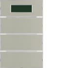 HAGER BOCCHIOTTI - Sensore a tasti triplo con regolat. di temperatura KNX - Serie K.5 acciaio inox 75663773