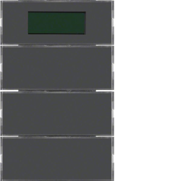 HAGER BOCCHIOTTI - Sensore a tasti triplo con Termostato KNX - Serie K.1 antracite