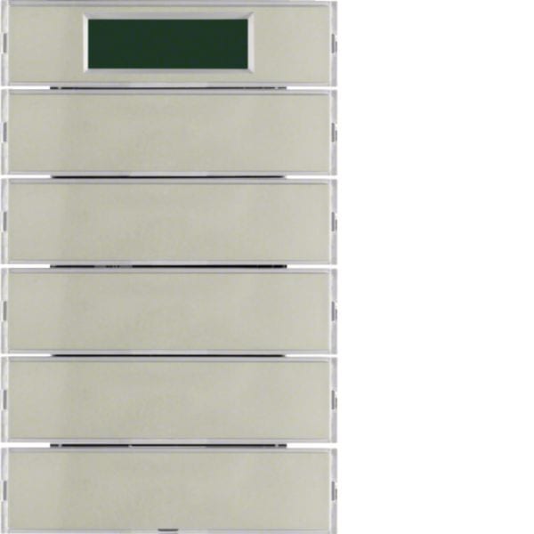 HAGER BOCCHIOTTI - Sensore a tasti quintuplo con Termostato KNX - Serie K.5 acciaio inox