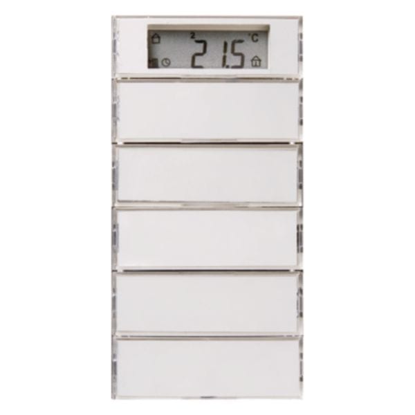 HAGER BOCCHIOTTI - Sens. a tasti quintuplo + Termost. KNX - Serie S.1/B.3/B.7 x bianco pol.