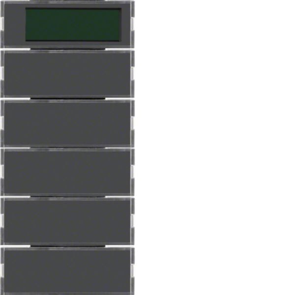 HAGER BOCCHIOTTI - Sensore a tasti quintuplo con Termostato KNX - Serie S.1/B.3/B.7 x antrac.e alu