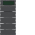 HAGER BOCCHIOTTI - Sensore a tasti quintuplo con Termostato KNX - Serie S.1/B.3/B.7 x antrac.e alu 75665785