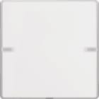 HAGER BOCCHIOTTI - Sensore a tasti singolo con LED RGB, sonda temp. e portaetich. KNX - Q.1/Q.3 alu