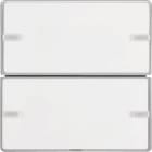 HAGER BOCCHIOTTI - Sensore a tasti doppio con LED RGB, sonda temp. e portaetich. KNX - Q.1/Q.3 alu