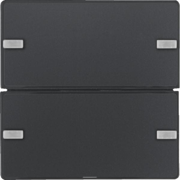 HAGER BOCCHIOTTI - Sensore a tasti doppio KNX - Serie Q.1/Q.3 antracite 80142326