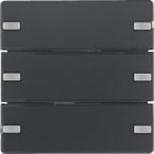 HAGER BOCCHIOTTI - Sensore a tasti triplo KNX - Serie Q.1/Q.3 antracite