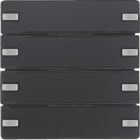 HAGER BOCCHIOTTI - Sensore a tasti quadruplo KNX - Serie Q.1/Q.3 antracite 80144326