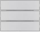 HAGER BOCCHIOTTI - Sensore a tasti triplo con LED RGB, sonda temp. e portaetichetta KNX - K.5 alu