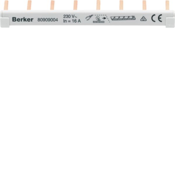 HAGER BOCCHIOTTI - Barra di distribuzione a pettine 6 mm2, 8 moduli 80909004