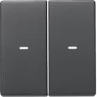 HAGER BOCCHIOTTI - Copertura x modulo sensore a tasti doppio KNX - Serie Q.1/Q.3 antrac.vell. vern. 80960326