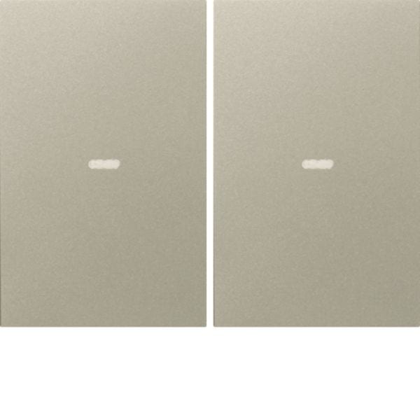 HAGER BOCCHIOTTI - Copertura x modulo sensore a tasti doppio KNX - Serie K.1/K.5 acc.inox op vern.