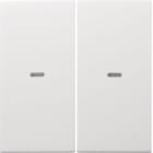 HAGER BOCCHIOTTI - Copertura x modulo sensore a tasti doppio KNX - Serie S.1/B.3/B.7 Bianc pol Luc.