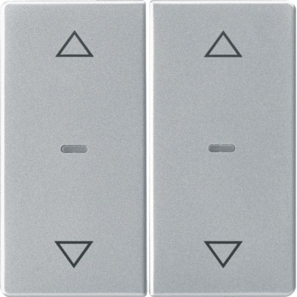 HAGER BOCCHIOTTI - Copertura doppia con frecce x modulo sensore a tasti singolo Q.x allum. vellut 80961321