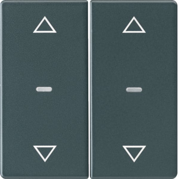 HAGER BOCCHIOTTI - Copertura doppia con frecce x modulo sensore a tasti singolo Q.x antrac.vellut 80961326