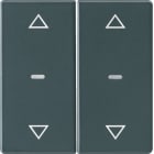 HAGER BOCCHIOTTI - Copertura doppia con frecce x modulo sensore a tasti singolo Q.x antrac.vellut 80961326