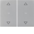 HAGER BOCCHIOTTI - Copertura doppia con frecce x modulo sensore a tasti singolo K.x acciaio inox