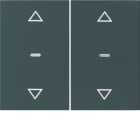 HAGER BOCCHIOTTI - Copertura doppia + simb. frecce x modulo sensore a tasti singolo, K.x antracite
