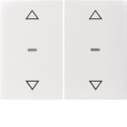HAGER BOCCHIOTTI - Copertura doppia + simb. frecce x modulo sensore a tasti singolo K.x bianco pol.