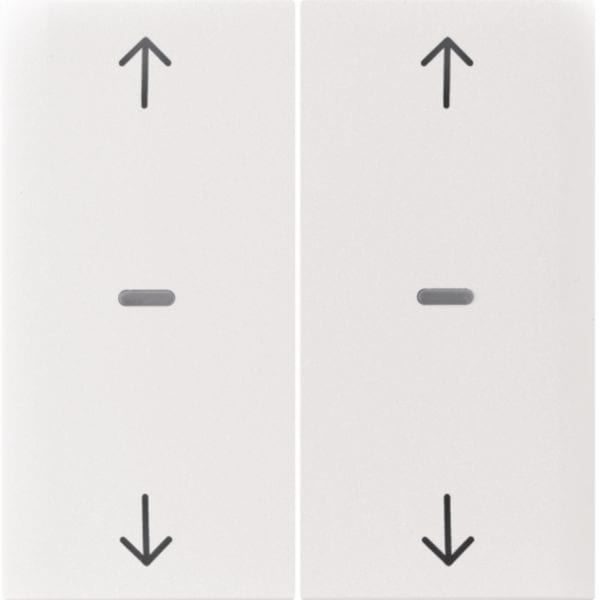 HAGER BOCCHIOTTI - Copertura doppia con frecce x mod. sensore a tasti singolo S.x/B.x bianc pol luc
