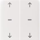 HAGER BOCCHIOTTI - Copertura doppia con frecce x mod. sensore a tasti singolo S.x/B.x bianc pol luc