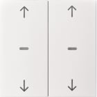 HAGER BOCCHIOTTI - Copertura doppia con frecce x mod. sensore a tasti sing. S.x/B.x bianc pol opac 80961399