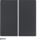 HAGER BOCCHIOTTI - Modulo pulsante doppio Berker Q.1/Q.3 antracite velluto, verniciato